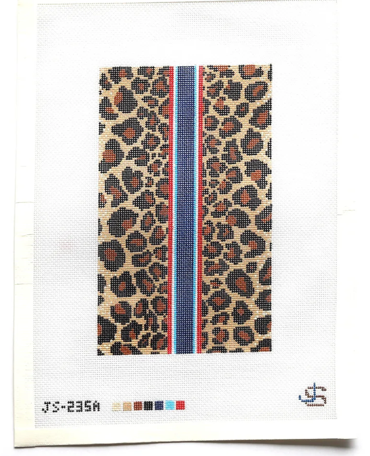 Canvas LEOPARD SUNGLASS CASE  JS235A   4.5X8.5"