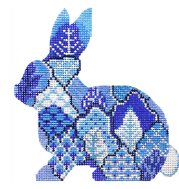 Canvas TOBACCO LEAF BUNNY  KCA9318  4.25X5.5"