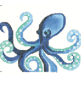 Canvas ROYAL BLUE OCTOPUS    KCN95618    4X3"