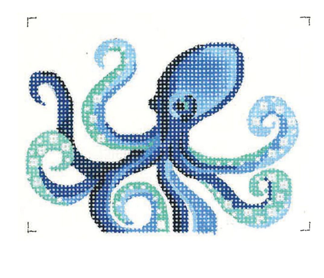 Canvas ROYAL BLUE OCTOPUS    KCN95618    4X3"