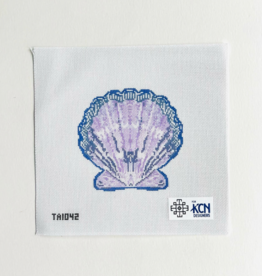 Canvas SCALLOP ORNAMENT - LAVENDER  TA1042  4.5" SQUARE