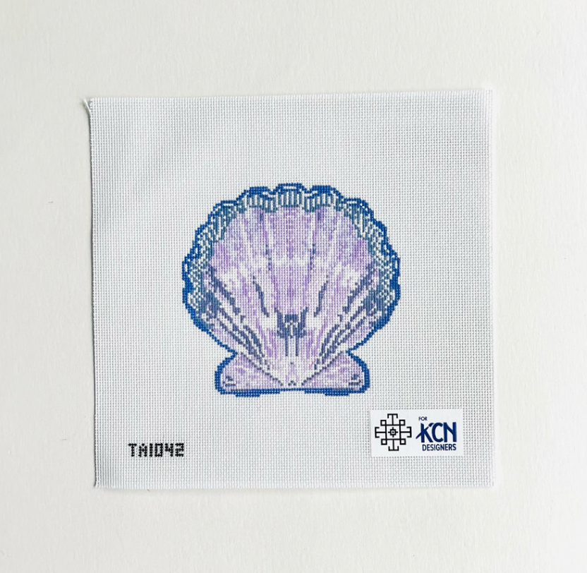 Canvas SCALLOP ORNAMENT - LAVENDER  TA1042  4.5" SQUARE