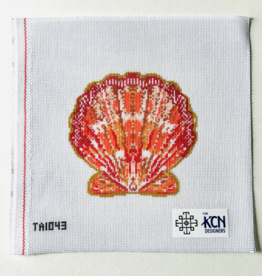 Canvas SCALLOP ORNAMENT - ORANGE  TA1043  4.5" SQUARE