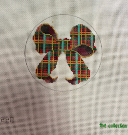 Canvas MINI PLAID BOW  KB22A    4" ROUND