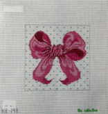 Canvas SMALL PINK  BOW  5X5" INSERT   KB19B