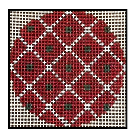 Canvas STITCHIN' LITTLES BEGINNER KIT - ORNAMENT SL12   5X5"