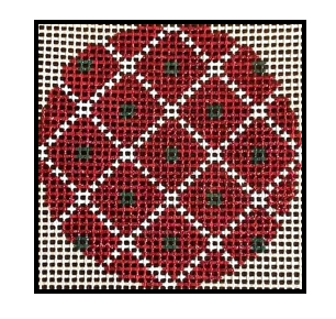 Canvas STITCHIN' LITTLES BEGINNER KIT - ORNAMENT SL12   5X5"