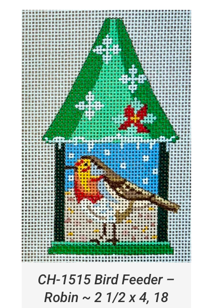 Canvas BIRD FEEDER - ROBIN   CH1515   2.5X4"