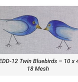 Canvas TWIN BLUEBIRDS  ZEDD12  10X4"