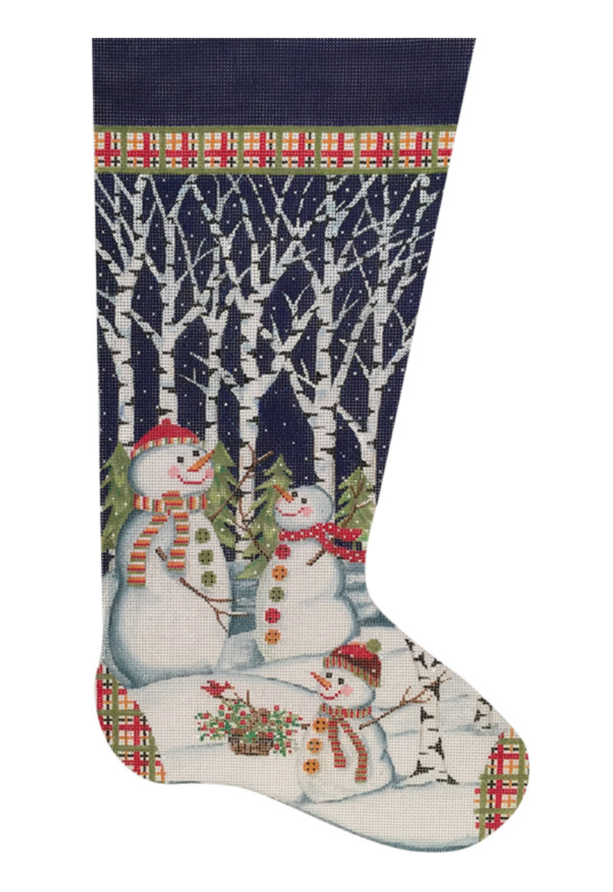 Canvas SNOWMEN IN TREES  2426