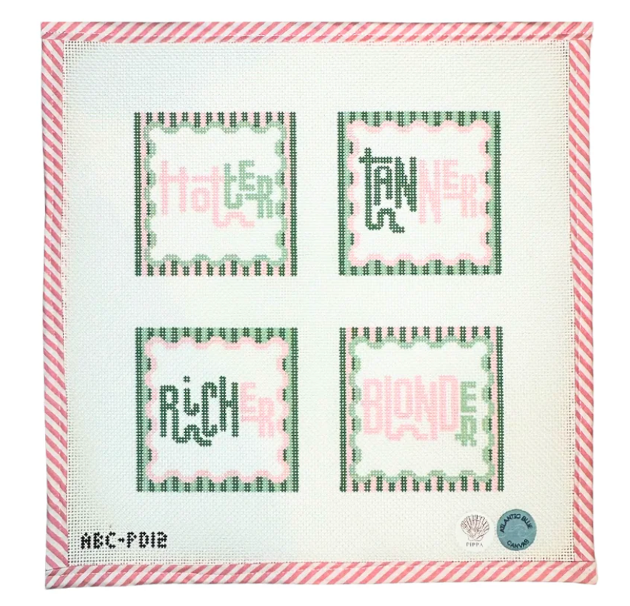 Canvas SUMMER GOALS COASTER SET ABCPD12  4X4"