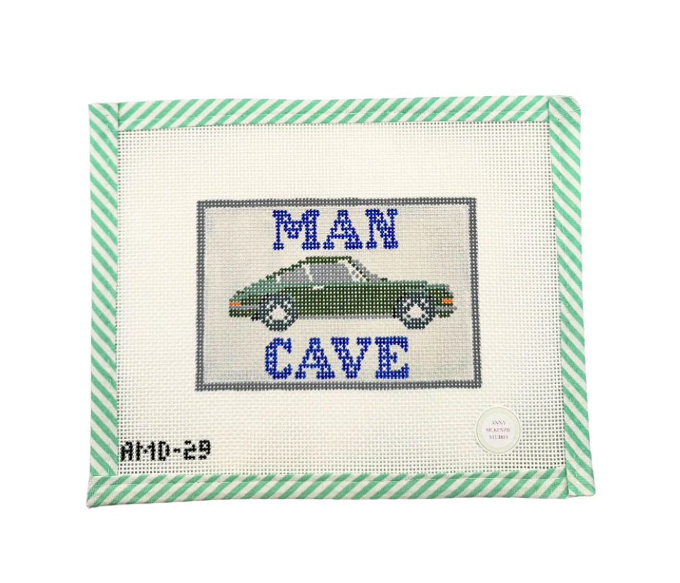 Canvas MAN CAVE - GREEN PORSCHE  AMD29  6X4"