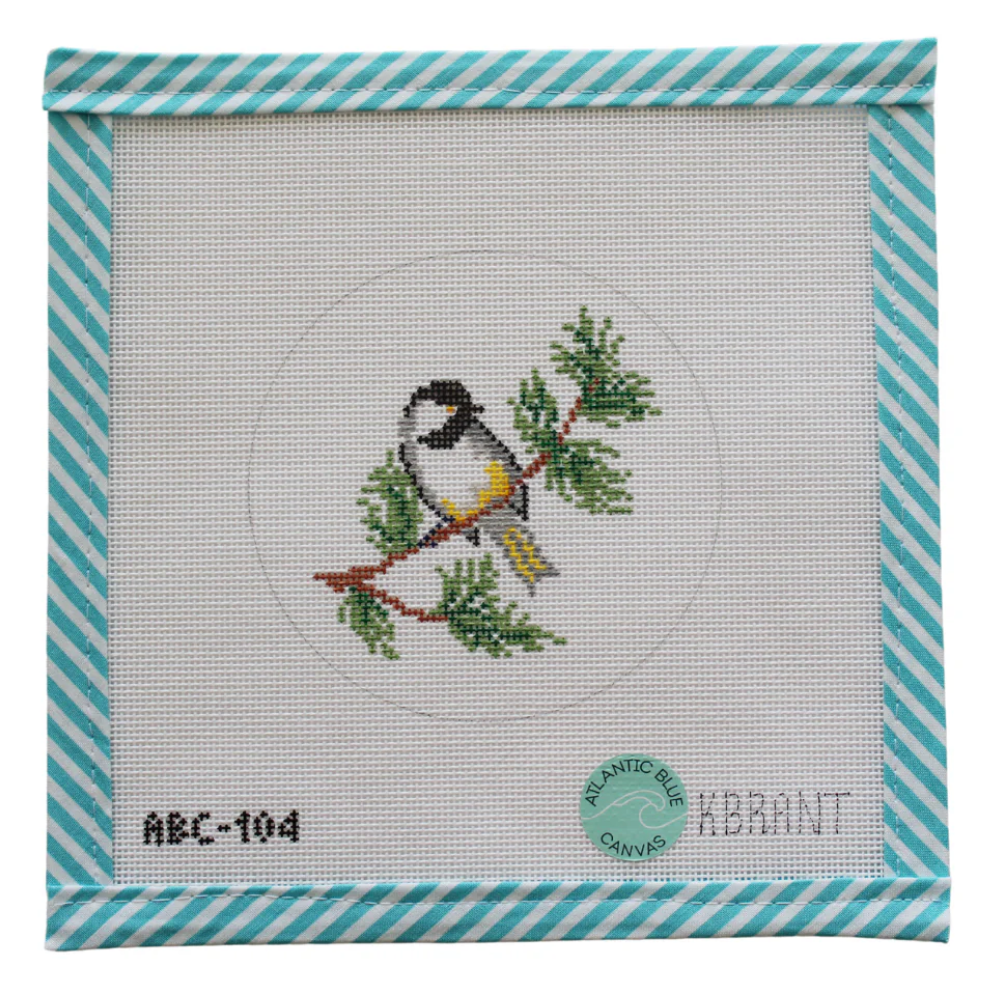 Canvas BIRD SERIES -CHICKADEE  ABC104  4"ROUND