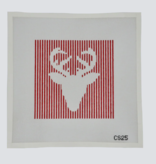 Canvas HOLIDAY DEER  CS25  7.5X7.5"