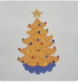 Canvas VINTAGE CERAMIC TREE - ORANGE  K374   7X4.5"
