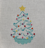 Canvas VINTAGE CERAMIC TREE - WHITE   K105   7X4.5"