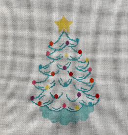 Canvas VINTAGE CERAMIC TREE - WHITE   K105   7X4.5"