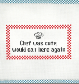Canvas CUTE CHEF - RED  MN11  8.5X4.5"