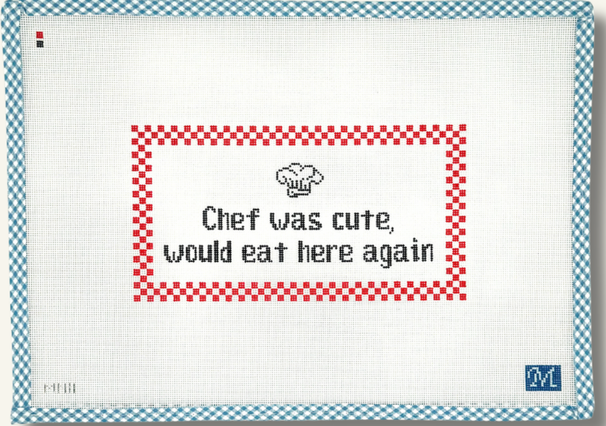 Canvas CUTE CHEF - RED  MN11  8.5X4.5"