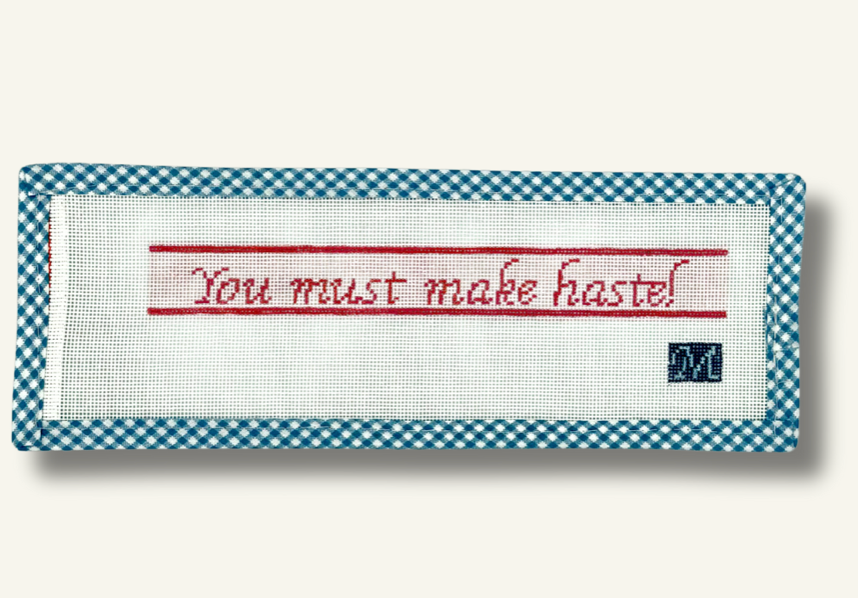 Canvas MAKE HASTE KEY FOB    MN23 12.2X4.3"