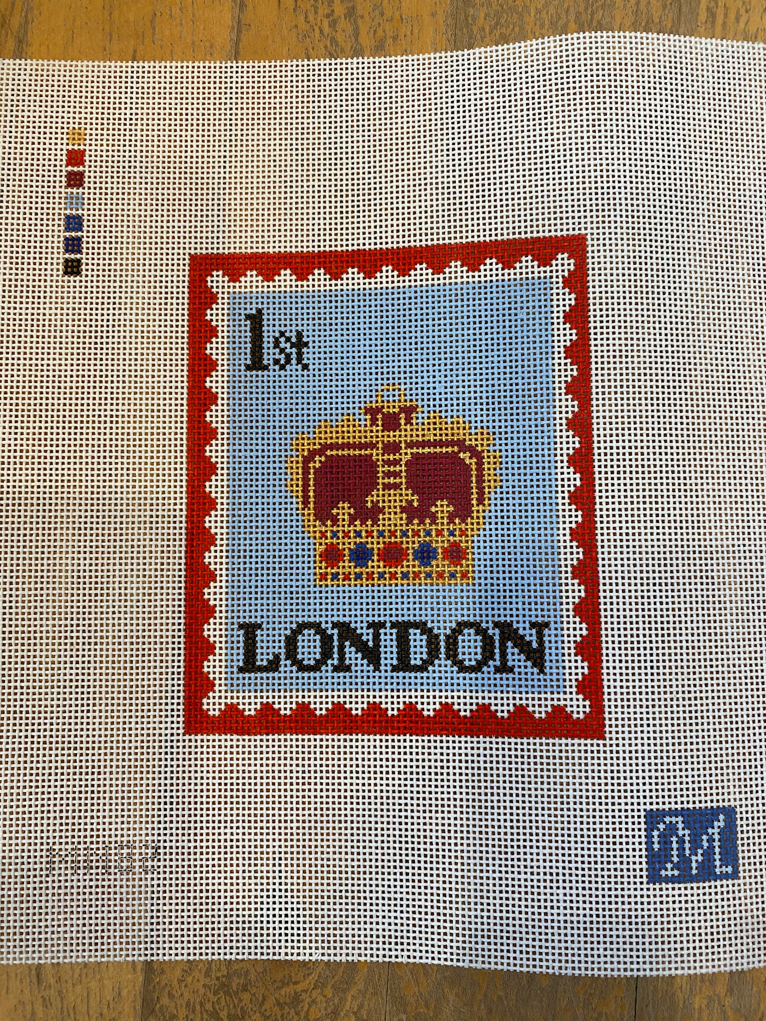 Canvas LONDON HRH   MN82  4.4X3.7"
