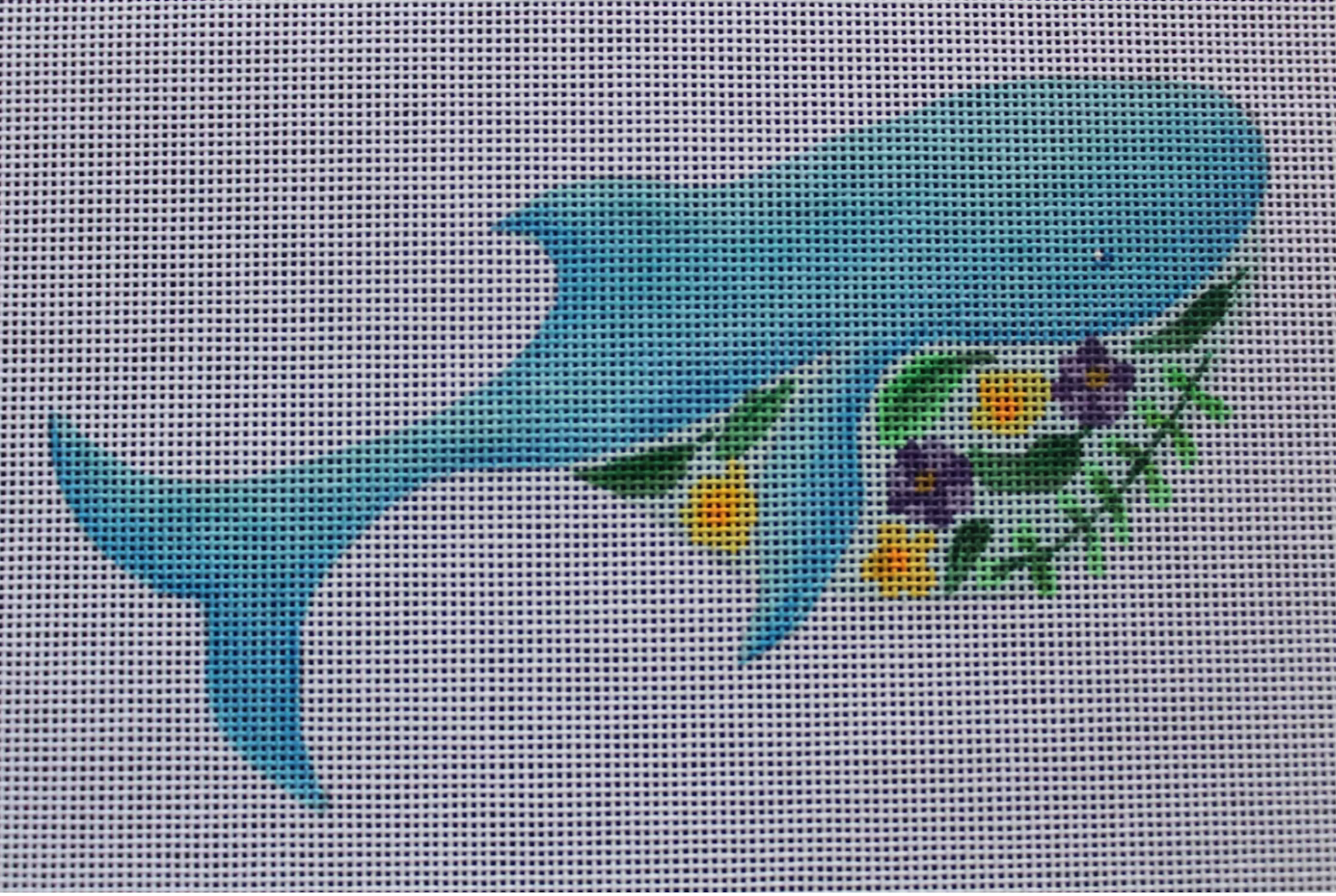 Canvas WHALE  FLORAL  ME53  4.5X7.5"
