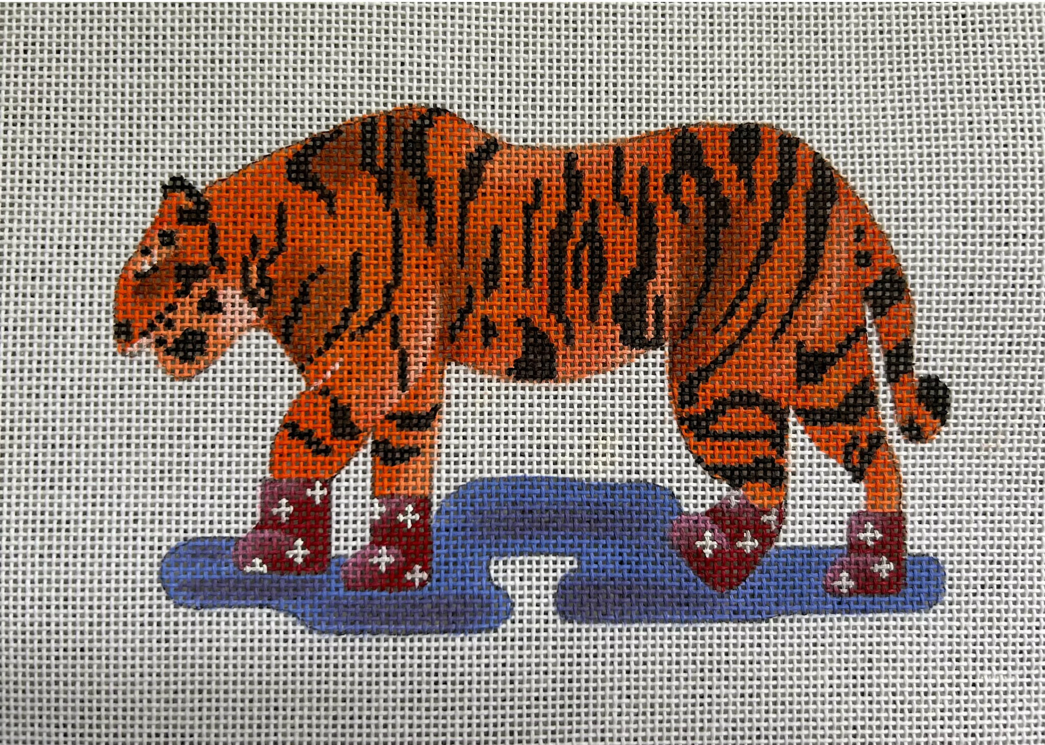 Canvas TIGER IN BOOTS  ME172  6X4"