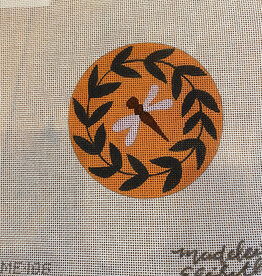 Canvas DRAGONFLY   ROUND  ME186  4" ROUND