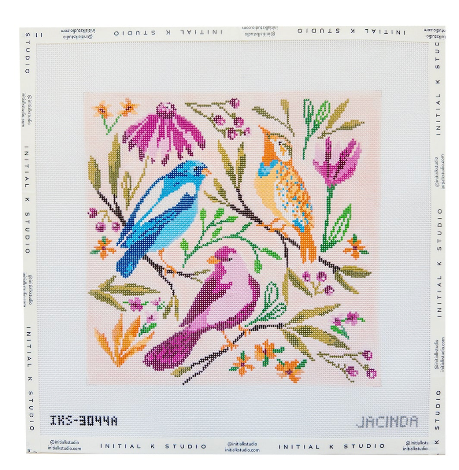 Canvas SPRINGTIME BIRDS  IKS3044A    8X8"