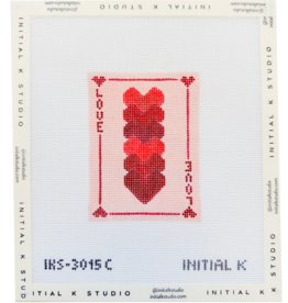 Canvas LOVE CARDS - HEARTS  IKS3015C    3X4"