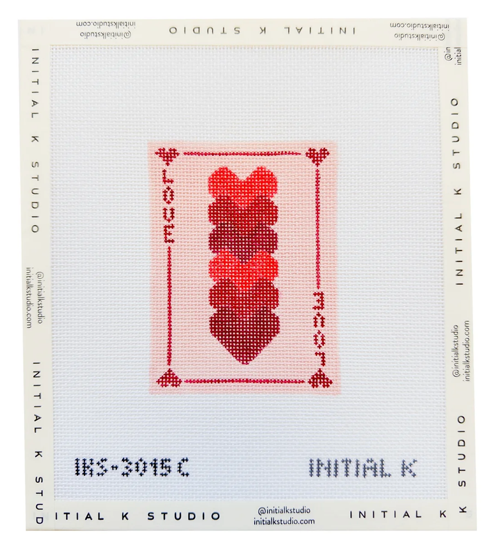 Canvas LOVE CARDS - HEARTS  IKS3015C    3X4"