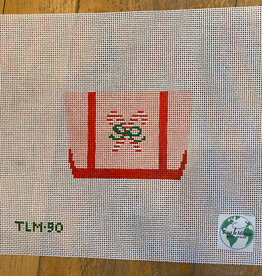 Canvas MINI TOTE - CANDY CANE CRUSH PINK  TLM90