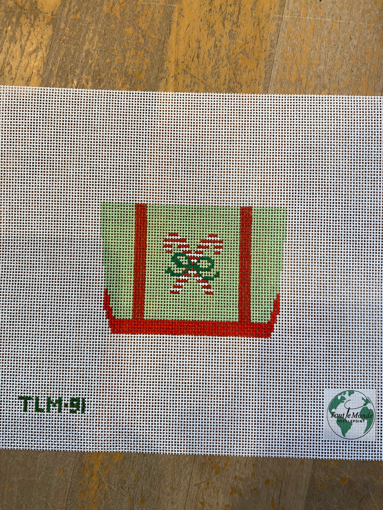 Canvas MINI TOTE - CANDY CANE CRUSH PISTACHIO  TLM91