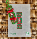 Canvas CHRISTMAS CRACKER  - SANTA WITH PRESENTS  TLM72  1.5X5"