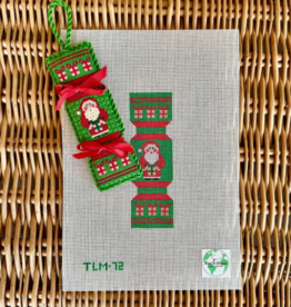 Canvas CHRISTMAS CRACKER  - SANTA WITH PRESENTS  TLM72  1.5X5"