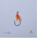 Canvas FLY FISHING HOOK AND LURE   INSERT FOR CAN COZY/KOOZIE  CC66