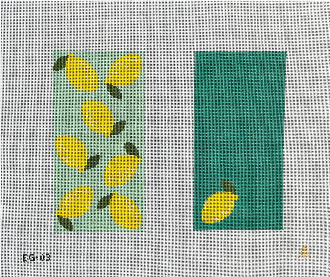 Canvas LEMONS EYE GLASS CASES - 2 SIDED  EG03