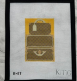 Canvas TRAVEL TRUNKS - BROWN CHECK  K87  3X4.5"