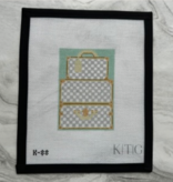 Canvas TRAVEL TRUNKS - WHITE  CHECK  K88  3X4.5"