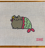 Canvas MERMAID CAT PUSHEEN3.5X2.75"