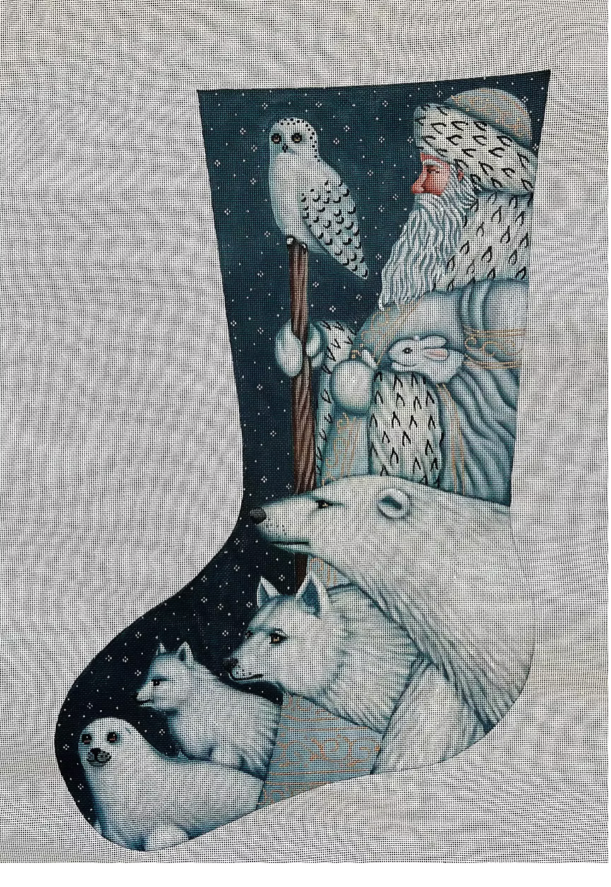 Canvas ARCTIC SANTA  STOCKING   TTAXS266