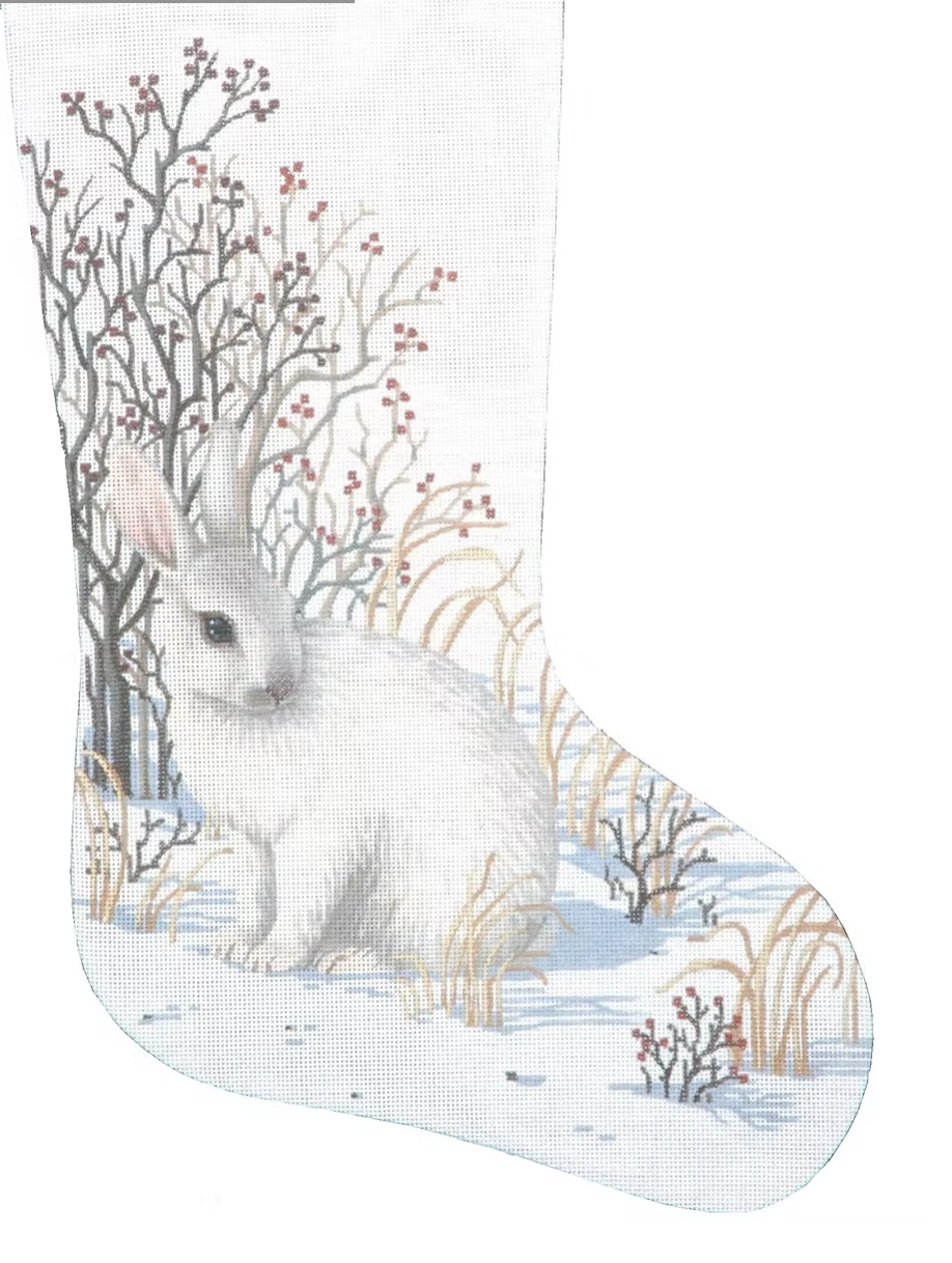 Canvas SNOW BUNNY  STOCKING   TTAXS273