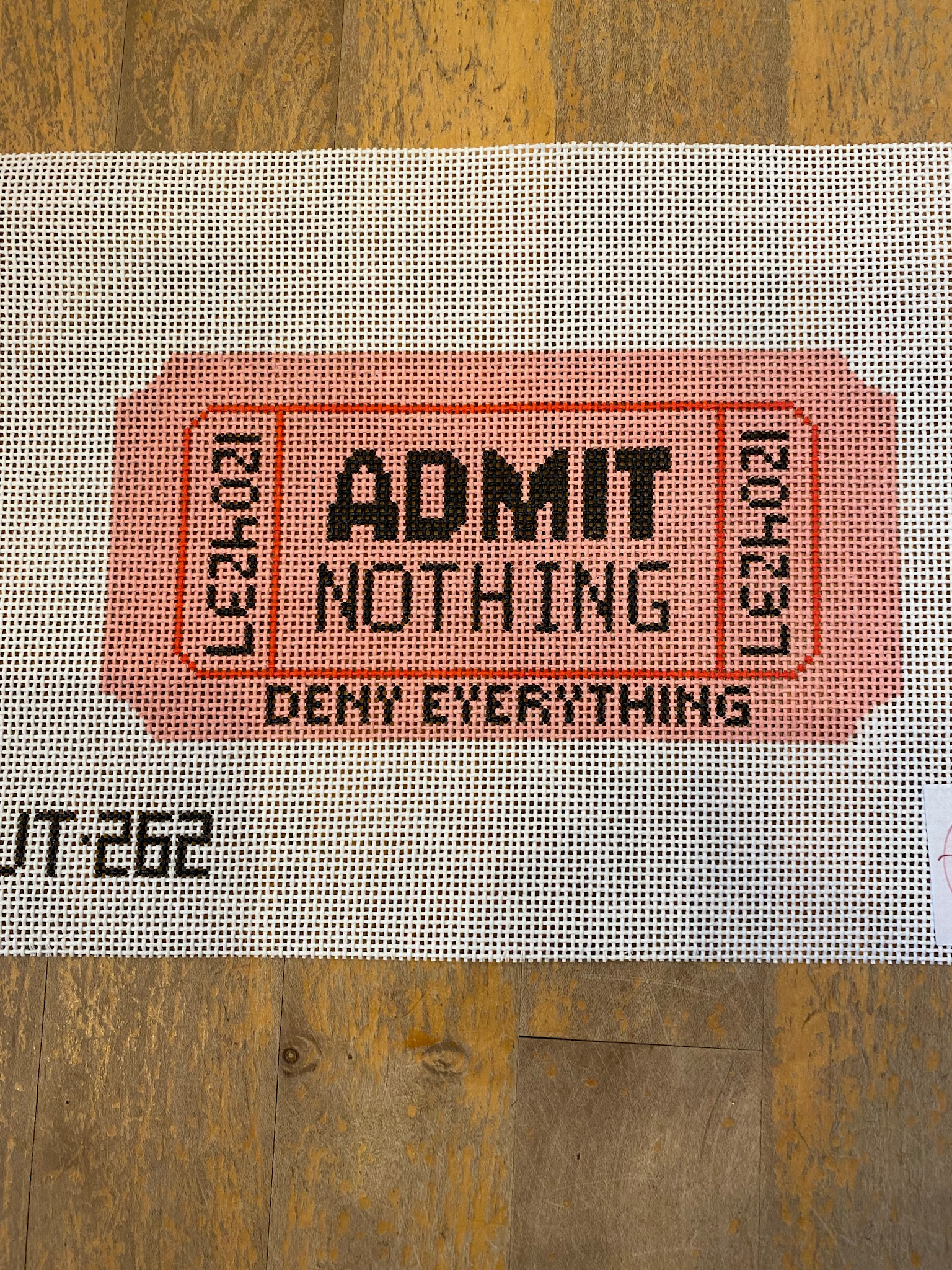 Canvas ADMIT NOTHING   JT262