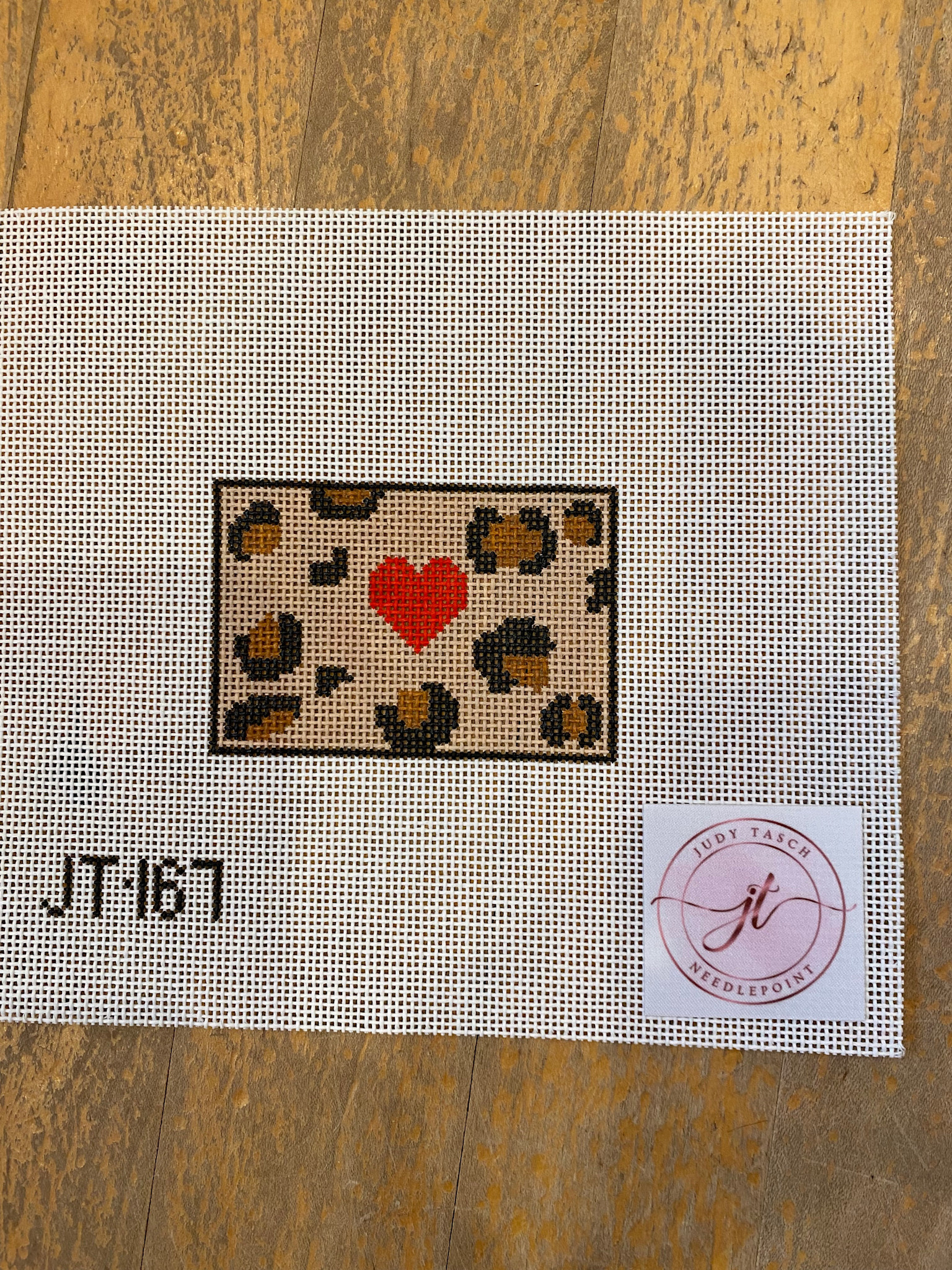Canvas LEOPARD   - TAG INSERT    JT167  2x3"