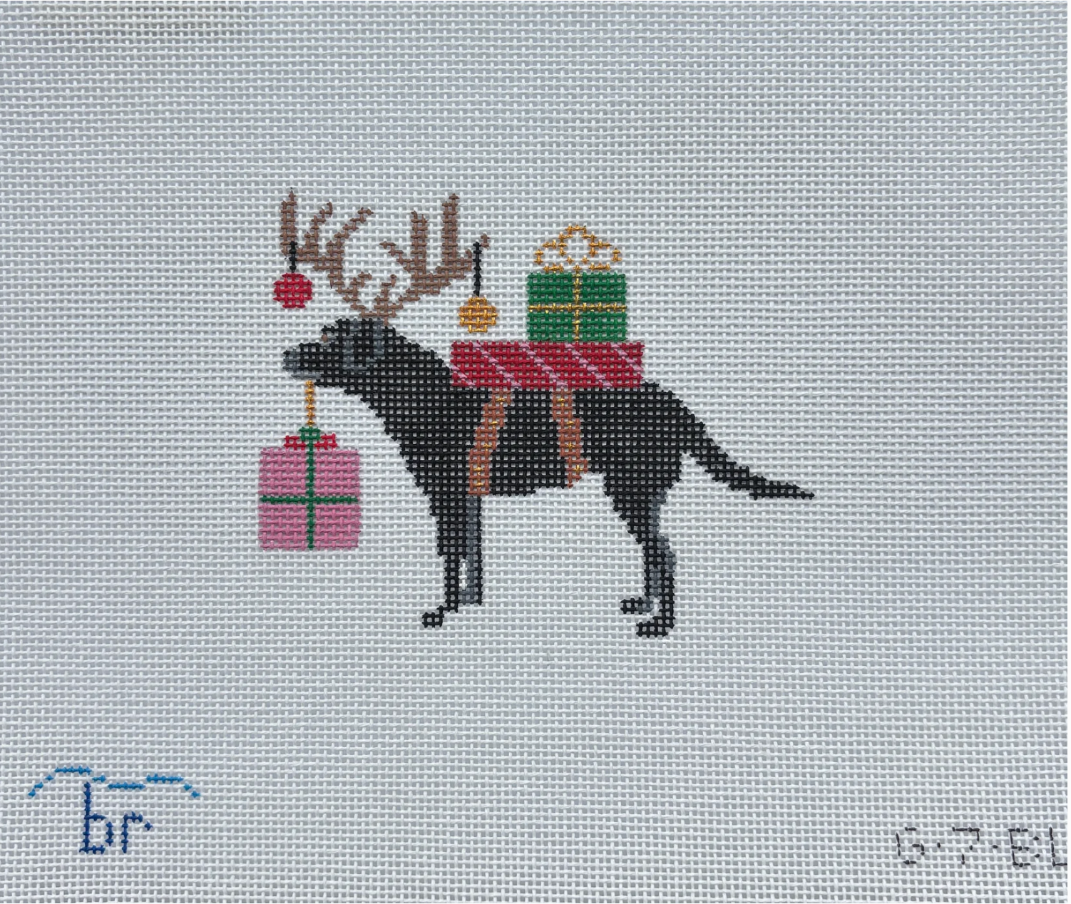 Canvas SPECIAL DELIVERY - BLACK LAB   G7  4X3.25"