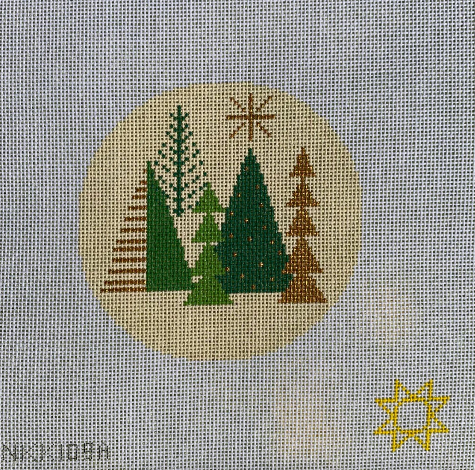 Canvas TREES   NKK109A   4.25"ROUND