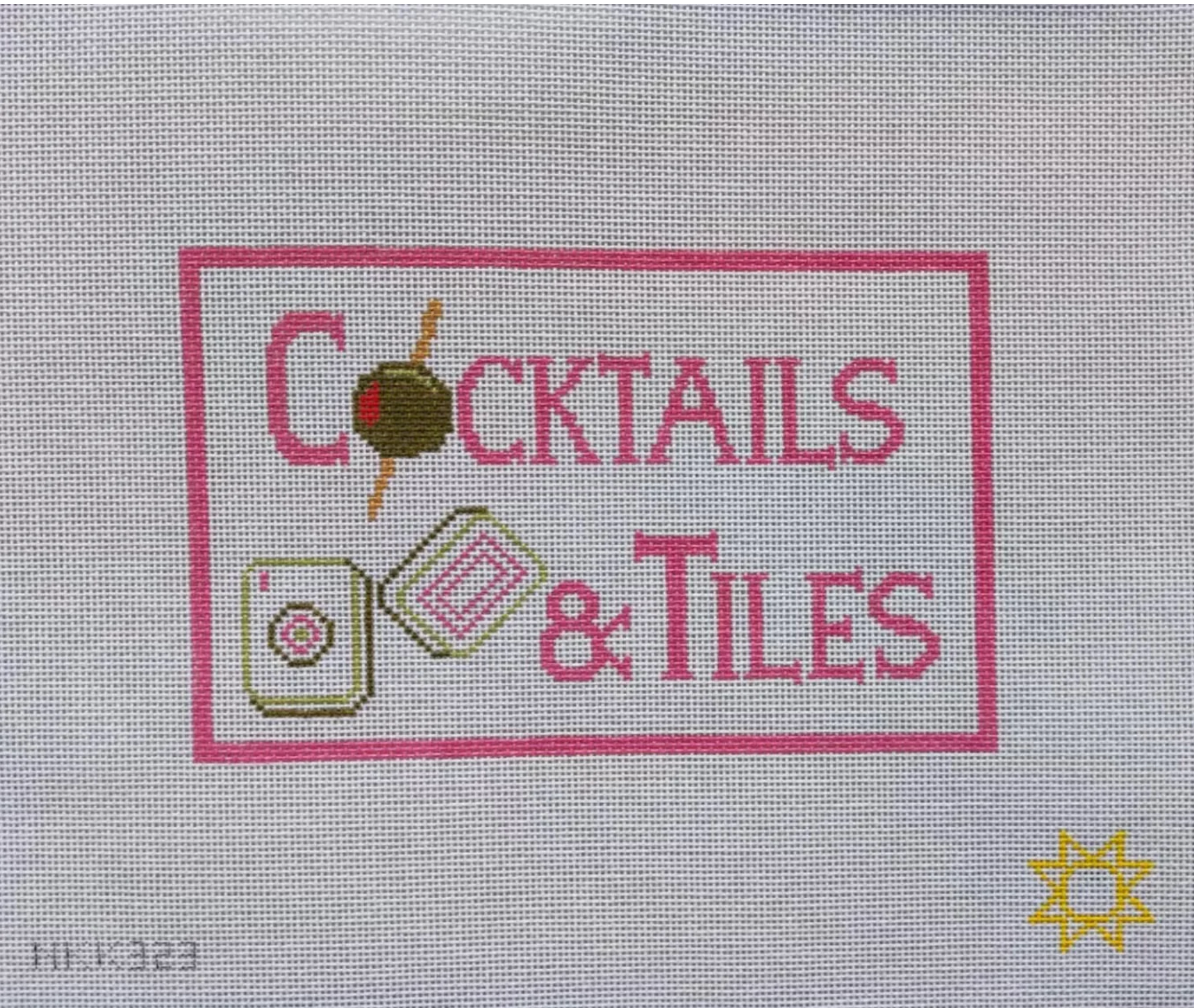 Canvas COCKTAILS AND TILES   NKK323   7X4.5"