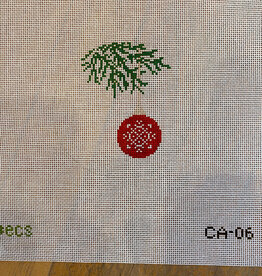 Canvas SNOWFLAKE BAUBLE  ORNAMENT CA17   4"ROUND