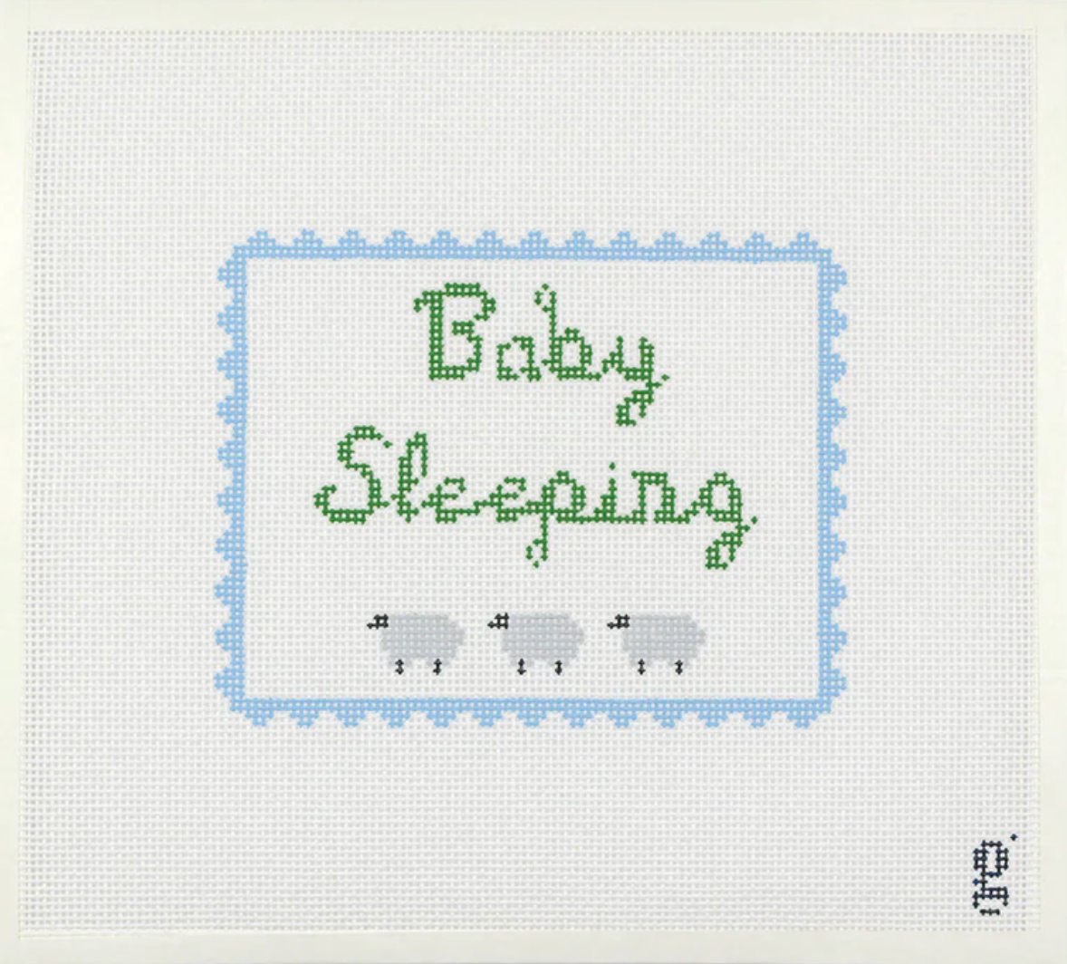 Canvas BABY SLEEPING  BLUE  GP0318  6.5X5"