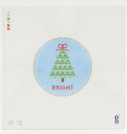 Canvas SQUIGGLE TREE - BRIGHT  GP75   4"ROUND